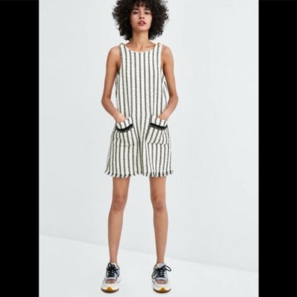 Zara TRF Collection Pinafore tweed fringe dress - Picture 11 of 11
